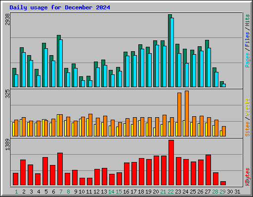 Daily usage for December 2024